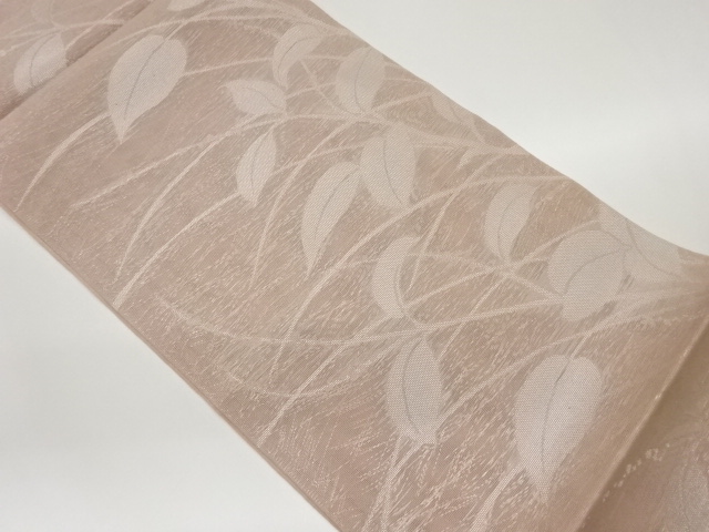 JAPANESE FUKURO OBI FOR SUMMER / WOVEN PLANTS